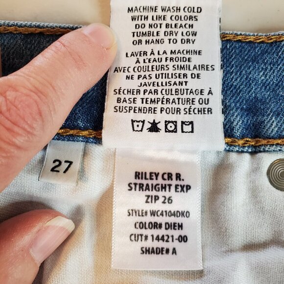 HUDSON SZ 27 Riley Relaxed Cropped Straight Exposed Zipper Stretch Jeans - Picture 15 of 15